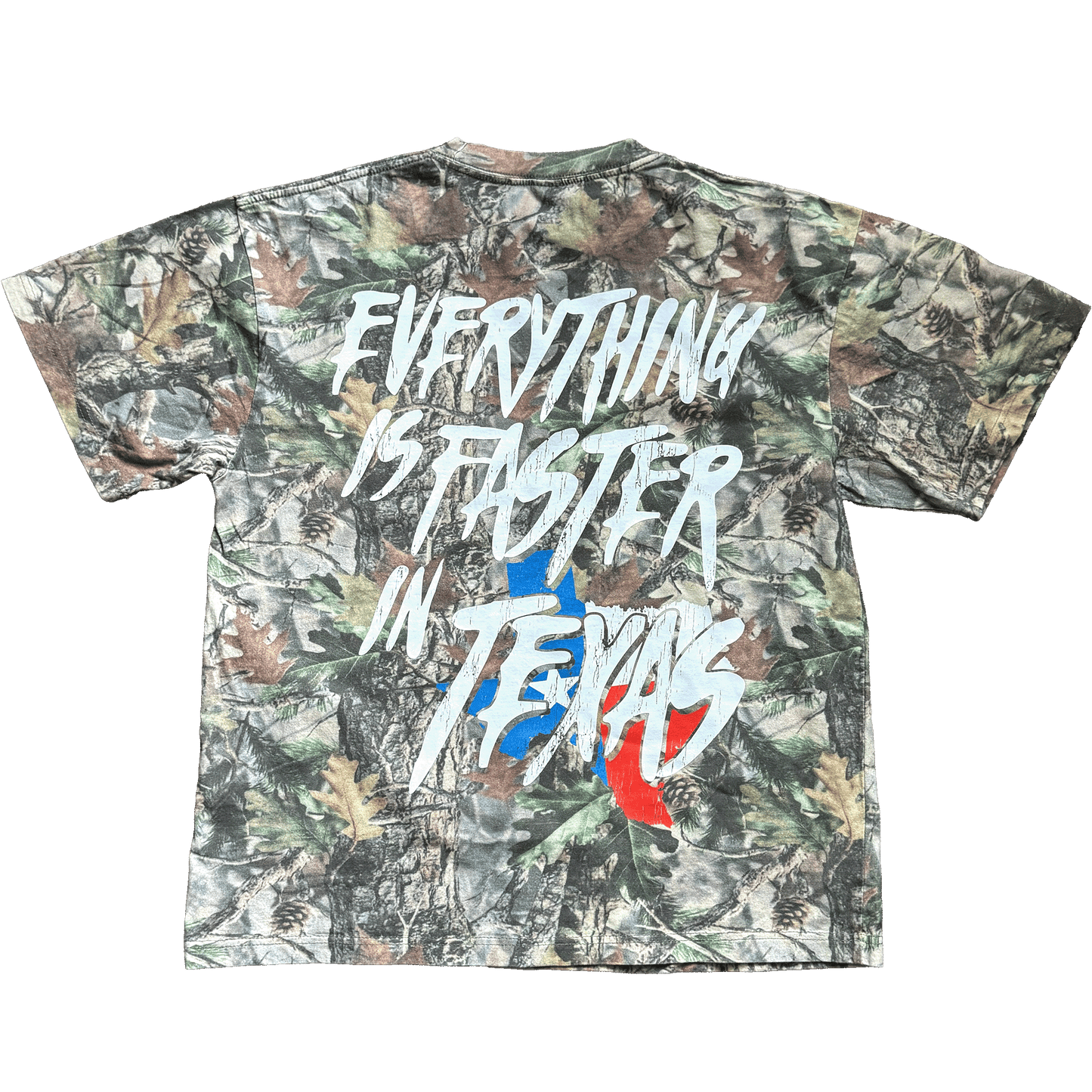 EVERYTHING IS FASTER IN TEXAS CAMO T-SHIRT
